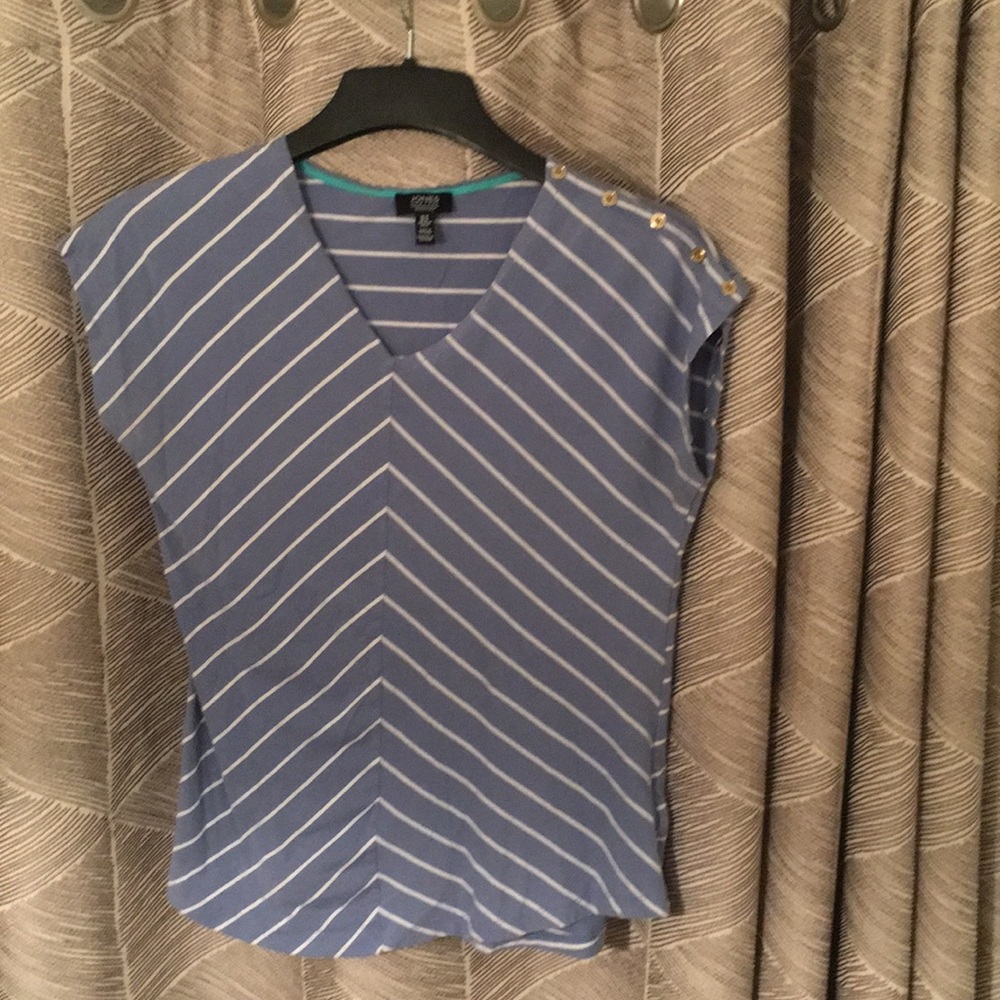 Blue and white t-shirt